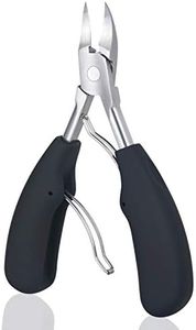 URAQT Toenail Clippers, Precision Nail Clippers Toenail Cutter for Thick or Ingrown Toenails, Heavy Duty Stainless Steel Cuticle Scissors Nail Nippers, with Protective Cover