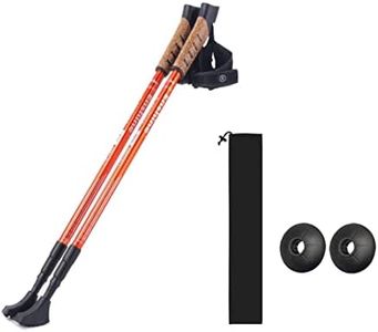 2 X Hikehobby® Antishock With Handle Trekking Walking Hiking Stick Pole (orange)