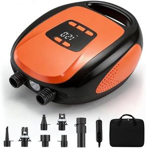 Sup Pumpe Elektrisch,20psi Schlauchboot Pump,Sup Pumpe mit intelligenter zweistufiger Auto-Off-Funktion,Elektrische Luftpumpe Sup für Paddelboard, Aufblasbares SUP und Boot (orange-Type-2)