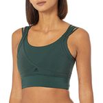 adidas Women's Powerimpact Training Medium-Support Shiny Bra, Shadow Green, Medium