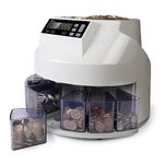 Safescan 1250 GBP Coin Counter that Quickly Value Counts and Sorts Mixed British Coins - Coin Sorter that Sorts Coins Per Denomination - Money Counting Machine for Continuous Coin Counting