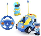 Pup Go Toddler First Remote Control Car Age 2 3, Radio Police Racing Cars Toys with Music and Lights, Gifts for Kids, Birthday Present Gift For 2 3 Year Old Boys(2 dolls)