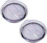 2 Replacement Lids for 20oz Stainless Steel Tumbler Travel Cup - Fits OF 3.2 INCH Yeti Rambler RTIC and others- Sliding(Transparent)