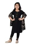 Itemzon Cutiepie Stylus Girls Kurta Suit Set (11-12 Years, Black)