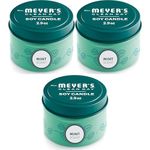 MRS. MEYER'S CLEAN DAY Soy Tin Candle, 3 Pack, 12 Hour Burn Time, Made with Soy Wax and Essential Oils, 2.9 oz, Mint