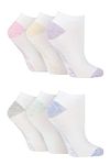 SockShop Dare to Wear Ladies Performance Trainer Socks Pack of 6 White 4-8