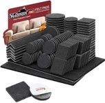 Yelanon Felt Furniture Pads -182 Pcs Furniture Pads Self Adhesive, Cuttable Felt Chair Pads, Anti Scratch Floor Protectors for Furniture Feet Chair Legs, Felt Pads for Hardwoods Floors, Black