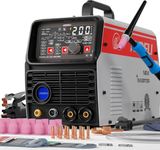 ANDELI AC/DC Aluminum TIG Welder 200Amp Cold TIG Welding Machine with PULSE/STICK/SPOT/LIFT TIG/IGBT Inverter 110V/220V Dual Voltage TIG Welding Equipment TIG-200 ACDC