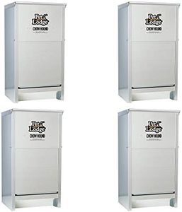 Little Giant CH25 Indoor and Outdoor Dry Food Automatic Heavy Gauge Steel Dog Feeder Chow Hound 25 Pound Capacity (4 Pack)