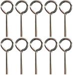 1/8” Standard Hex Dogging Key with Full Loop, Allen Wrench Door Key for Push Bar Panic Exit Devices, Solid Metal - 10 Packs