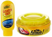 Formula 1 615026 Carnauba Paste Wax (230 g)+Formula 1 613191-E Scratch Out Heavy Duty Paste (227 g)- (Only for Minor Scratches)