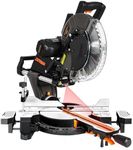 DOVAMAN 12-Inch Dual-Bevel Miter Saw, Compund Sliding Miter Saw, Ambidextrous Operation, 3800RPM, 4.2 x 13in Cutting Capacity, Laser Guide, 0-45° Bevel & Miter Cut, 9 Positive Stops, 15-Amp Corded