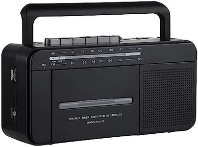 SEMIER Boombox MP3 Conversion Cassette Tape Player Recorder AM FM Radio, Cassette to MP3 Digital Converter, USB Recording, Built-in Microphone, Big Speaker and Earphone Jack by AC or C Batteries