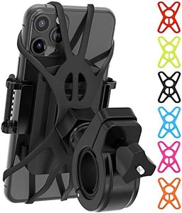 TruActive [Upgrade 2.0] Bike Phone Mount Holder, Motorcycle Phone Mount, 6 Color Bands Included, Cell Phone Holder for Bike – Universal Any Phone or Handlebar, Bike Phone Holder, ATV, Tool Free