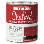 Rust-Oleum 329211 Ultra Matte Interior Chalked Acrylic Paint 30 oz, 30 Fl Oz (Pack of 1), Farmhouse Red