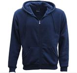 Adult Unisex Zip Plain Fleece Hoodi