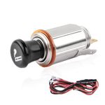 Car Cigarette Lighter with 2Ft Cable - 12V Cigarette Lighter Socket Build in 10A Fuse - Universal Car Accessories Eject Button Cigarette Lighter Plug for Car SUV Marine