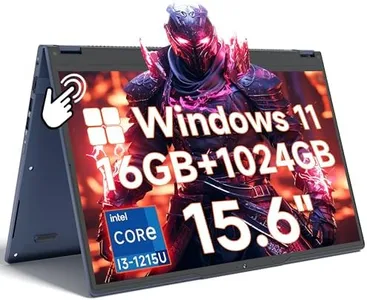 THEYETI 2 in 1 Laptop Convertible 15.6 Inch (16GB RAM, 1TB SSD), i3-1215U 6-Core Processor(Up to 4.4Ghz), FHD IPS Touch Screen Laptop Computer 360°, Bluetooth, WiFi 2.4G+5G, Webcam, USB 3.0, Type C