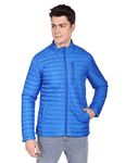 U.S. Polo Assn. Men Blue Solid Zip Up Quilted Jacket