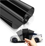 SUPERFAB™ Protection Black Window Tint 20% VLT Glass Sticker Film UV, Sun Protected and Heat Control Decal Sunshade Heat Control Film for Cars (50 cm X 152.4 cm, Black Film)