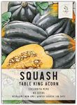 Seed Needs, Table King Acorn Winter Squash Seeds - 45 Heirloom Seeds for Planting Cucurbita Pepo - Non-GMO & Untreated Vegetable for an Outdoor Garden (1 Pack)