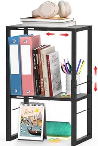 Locker Organizer Shelf, Metal Adjustable Width and Height, Ideal Locker for School, Office, and Gym Lockers, Extends Locker Storage Organization, Black