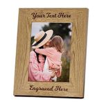 Photo Frame Personalised Picture Frames 4x6 Photo Frames Custom Engraved Wooden Photo Frames 4x6 Picture Frame for Mothers Day Wedding Family Graduation Christmas (Design 1, Portrait)