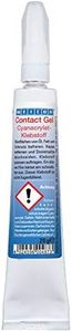 WEICON Contact Gel | 20 g | Pasty 1 Component Cyanoacrylate Adhesive, Clear