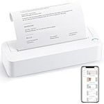 iOCHOW A4 Wireless Bluetooth Printer: Inkless Portable Printer for Android & iOS Compact Printer for Home Tattoo Travel Printer White Small Printer with 1 Roll Thermal Printer Paper