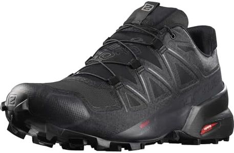 Salomon Women's Speedcross 5 GTX trail running and hiking shoe, Black/Black/Phantom, 8.5 US