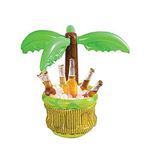 U-Vathing Summer Inflatable Palm Tree Beach Party Cooler, Floating Drink Cooler for Parties Beer Drinks Ice Bucket Decor Toy Outdoor Supplies Hawaiian Luau Party Decorations for Tropical Themed