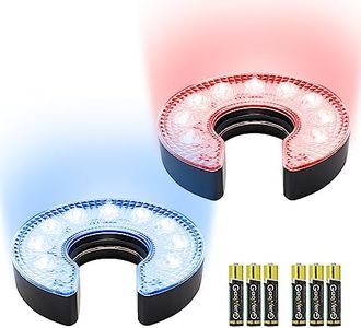 LED Golf Hole Lights with Lens, RGB Light Up Night Golf, Putting Green Cup Lights, Glowing in The Dark Lights for Golf Holes, EZ Install Great for Golfing Party Camping, 2-Pack