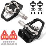 Spin Bike SPD Delta Pedals, Indoor Exercise Bicycle Pedals Compatible with Look Delta Peloton/Shimano SPD Bike Pedals - Professional Dual Platform Cycling Pedals with SPD and Delta Cleats