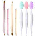 3 pcs Lip Scrub Brush and 2 pcs Retractable Lip Brushes set