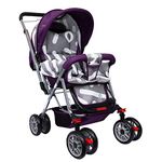 1st Step Yoyo Baby Stroller with 5 Point Safety Harness and Reversible Handlebar Stroller for Baby|360° Swivel Wheel|Large Storage Basket|Kids|Infants|New Born of 0 to 3 Years|Capacity 15kg (NPurple)