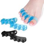 LIDENKORS Toe Spacers, Gel Toe Separators, Yoga Toes, Toe Spacers for Bunions, Correct Toes, Bunion Corrector, Silicone Toe Spacers for Men, Women, 4 PCS