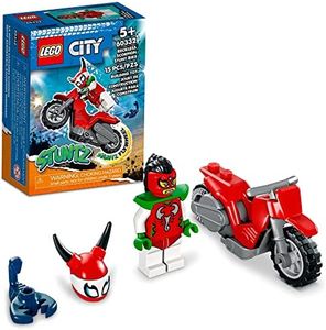 LEGO City Reckless Scorpion Stunt Bike 60332 Building Toy Set; Flywheel-Powered Bike for Boys, Girls, and Kids Ages 5+ (15 Pieces)