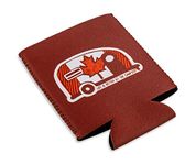 Camco Life is Better at the Campsite Can Sleeve - Keeps Your Beverage Cold - Fits 12 oz. cans - Features a Canada Flag Mini Camper Design (53373)