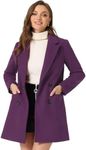 Allegra K Women's Notch Lapel Doubl