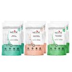 Nesta Daily Cleansing And Refreshing Facial Wet Wipes Single sachet pack combo in 3 Natural Ingredients - 10 Wipes in each Pack (2 Mint, 2 Sandalwood & 2 Cucumber Packs)