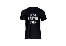 Varsany 3D Puff Personalised Best Farter Ever Matching Tees: Celebrate Father's Day with Dad & Child | Gift for Him, Her, Baby Black