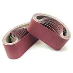 FEIHU Sanding Belts 75 x 533 mm.6 Different Grits. 60/80/120/150/240/320,Sanding Belt Set, for Belt Sander,Polishing Metal,Wood,Pack of 15