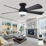 Depuley Modern Ceiling Fan with Lig