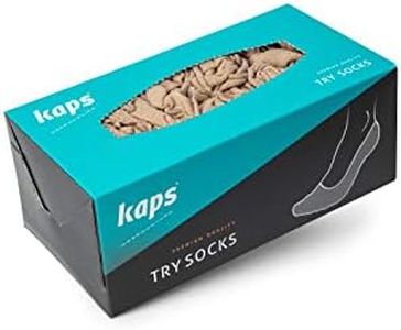 Kaps Calze Prova, Calze Igieniche Ideale per Provare le Scarpe, Confezione di Calze Usa e Getta, 72 Paia di Calze 20 Denari Taglia unica in Nylon