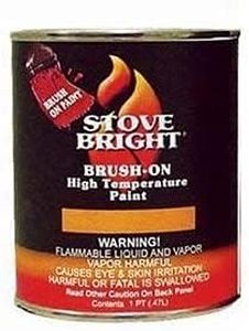 Stove Bright Satin Black Brush - On 1200 Degree Paint - Pint
