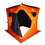 Nordic Legend Arctic Blaze 3-4 Man Pop-Up Portable Ice Fishing Shelter,34 Square Feet of Fishable Area, Portable Ice Shanty