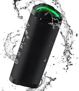 Bluetooth Speaker,Vanzon V40 IPX7 Waterproof Portable Wireless Speaker with 24W Loud Stereo Sound&Up to 24H Playtime,TWS,RGB Multi-Colors Rhythm Lights, Wireless Speaker for Home,Party,Travel-Black