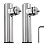 KAOLALI 2PCS Boat Accessories Marine Stainless Boat Stainless Steel Clamp On Fishing Rod Holder Rails 7/10" to 1'' Tube Yacht Accessorie