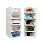 Aditya polymers Wardrobe Organizer Foldable and Stackable Pack of 10 (10 Large Organizer Trays Basket)