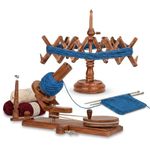 Wooden Yarn Swift and Ball Winder Set, Handcrafted Wood, Expandable Skein Winder for Knitting and Crocheting